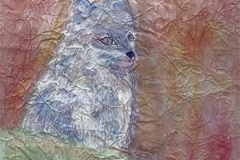 2.【特選】「どこかを見ている白ギツネ」田口紗良小5