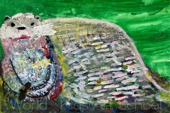 9.【佳作】「まっくろな石をもつにじ色のカワウソ」片岡由篤小2